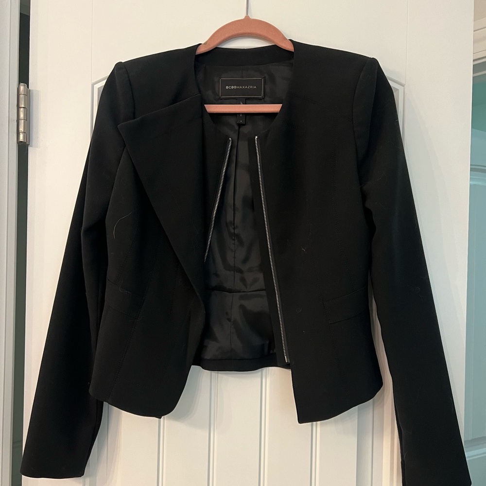 BCBGMAXAZRIA Structured Black Jacket